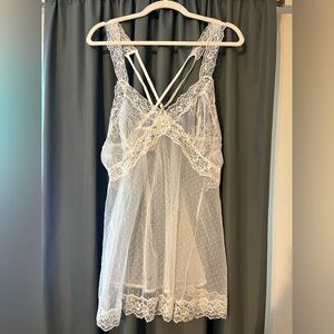 Victoria's Secret White Lace Chemise XL
